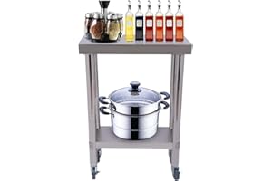 ‎TRIEBAN TRIEBAN Arbeitstisch Gastronomie Küchentisch Edelstahltisch Zubereitungstisch, für die Aufbewahrung von Gegenständen in Küchen, Hotels (60 * 45 * 85)