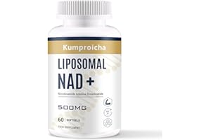 KUMPROICHA Liposomal NAD+ 500mg with TMG 250mg Softgels, Actual NAD+ Supplement for Cellular Repair & Energy Metabolism (60 Count (Pack of 1))