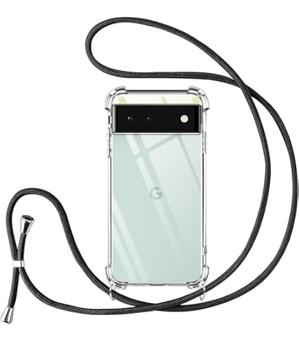 Display S6a Coque Silicone Avec Lanière Pour Google Pixel 6a - Protection Anti-choc Et Collier De Sécurité | Marque Kwmobile Coque Silicone Avec Collier