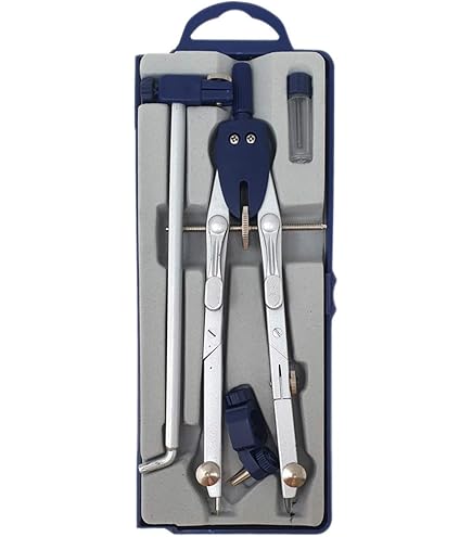 Liderpapel 923871 Compas Micrométrique Articulé 2 Branches Circonférence 38 Cm L 17 Cm Bague Allonge Mine 2 Mm Étui Couleurs Assorties - Comparer Avec