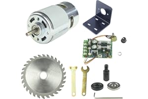CONQUERALL Moteur 775 12V 8000RPM/24V 16000RPM Moteur DC haute puissance avec jeu de bielles M10-5, support, lame de scie et contrôleur de vitesse 20A