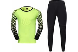 AIGOUT Maglie e pantaloni da portiere da calcio per bambini e ragazzi