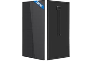 FIREFLY ENERGY Panneau solaire monocristallin de 100 W, entièrement noir, pour camping-cars, bateaux, remorques, camping-cars, systèmes hors réseau