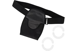 BELLIGERN Stretchy Ostomy Pouch Cover,Stoma Bag Covers,Ostomy Belt,Universal Stoma Pouch Cover with 4 Pieces Reinforcement Ring,for Outdoor Activities Hiking Camping Travelling (Black)