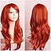 S-noilite Women Full Head Wigs 22Inch Long Layer Cosplay Party Fancy Dress Synthetic Orange