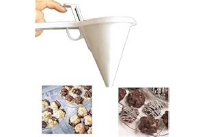 LOVELEGIS Embudo de medición para pastelería - colador - dispensador - dispensador de crema - masa - panqueque - chocolates - color blanco - 15 cm de profundidad - Idea de regalo de cumpleaños