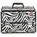 Beautify Professional Large Zebra Print Aluminium 8 compartment Beauty Box Cosmetics & Make Up Case