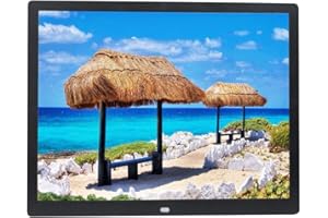 PHOTO FRAME Cadre Photo numérique de 17 Pouces Appareil de publicité HD pour Album Photo numérique Supporte la Lecture de Cartes USB/SD/MMC et Photos 720P / 1080P, fichiers vidéo LCD avec télécommande Infra