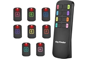 SEGAUIN Key Finder,8 in 1Wireless Key Tracker Remote Control RF Item Locator with LED Flashlight for Keys, Pets, Wallet, Cell Phone, Best Gifts for The Older