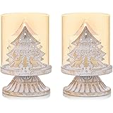 Sziqiqi Juego de 2 Candelabros de Metal Portavelas para Centro de Mesa Candelabros con Velas de Huracán para Decoración de Ch