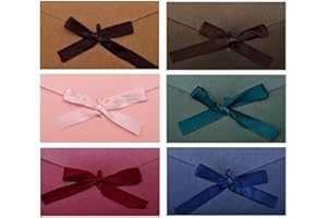 CLYHON 6 Stück Geschenkkarten Briefumschläge, 6 Farben Umschläge Farbige Kraftpapier Umschlag mit Bändern, für Party-Geschenkkarten Grußkarten Einladung zum Hochzeit Geburtstag, 22x 11cm
