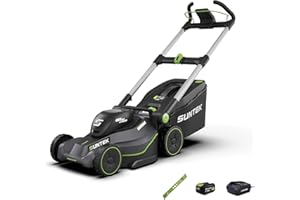 SUNTEK 40V 43cm Akku-Rasenmäher, Digi-Brushless Handrasenmäher, 4,0Ah Lithium-Ionen-Akku und Schnellladegerät enthalten, APP-kompatibel, SLM4417-Upgraded