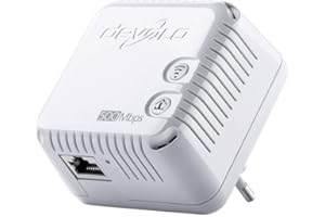 ‎DEVOLO devolo dLAN 500 WiFi Powerline (Internet über die Steckdose, WLAN, 1x LAN Port, 1x Powerlan Adapter, PLC Netzwerkadapter, WLAN verstärken WiFi Booster, WiFi Move) weiß