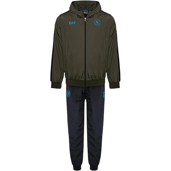 SSC Napoli EA7 Tuta Estiva Nylon Jr. Olive Night, EA7 Prodotto Ufficiale,  Tuta con Cappuccio Calcio 2024/2025, 4 anni : Amazon.it: Moda