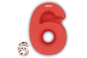 MARUKO Kuchenform Zahlen Silikon Backform Zahlen Groß 3D Number Cake Backform Anzahl 6 DIY Kindergeburtstag Hochzeit Jubiläum Geburtstagstorte Zahlenbackform