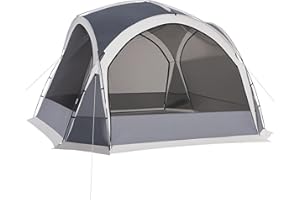 Outsunny Carpa Portátil para 6-8 Personas Carpa de Camping con 4 Mosquiteros Gancho y Bolsa de Transporte Anti-UV para Pescar Senderismo 350x350x230 cm