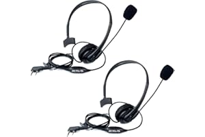 Retevis Talkie Walkie Casque 2 Pin Écouteur Oreillette Compatible avec Talkie Walkie RT24 RT27 H777 Baofeng UV-5R BF-888S Kenwood PUXING WOUXUN HYT TYT (2 pcs)