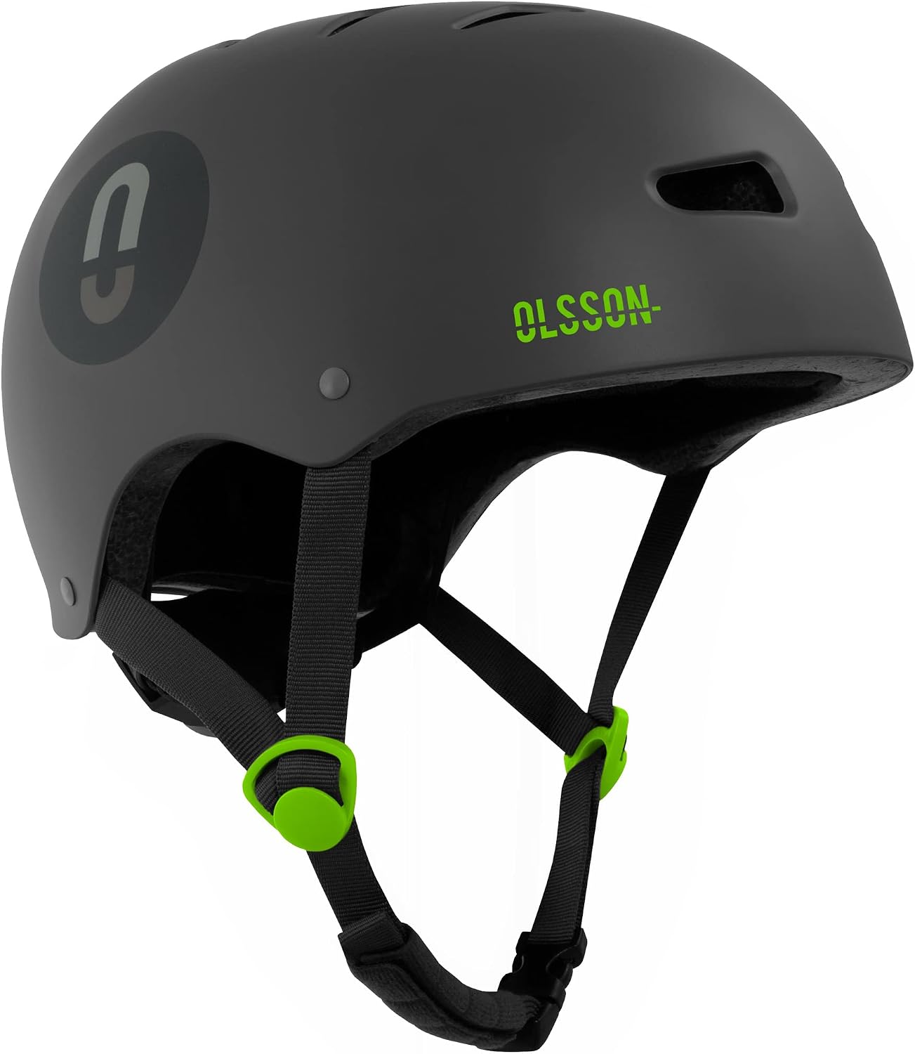 OLSSON Casco Urban Rider Tallas S a L (51-58cm) - Ajustable - Homologado - Resistente a Impactos 360º - Forro Desmontable - Ventilación - Apto patinetes Patines Bicicletas y Skate (Antracita, S/M)