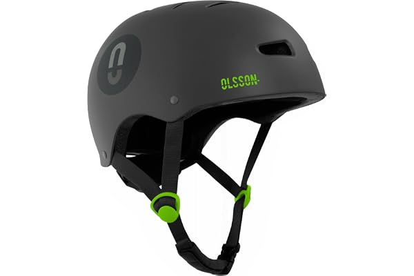 OLSSON - Casque Urban Rider - Tailles S à L (54-58 cm) - Réglable - Homologué - Résistant aux Chocs 360° - Doublure Amovible - Ventilation - pour trottinettes, Rollers, vélos et Skate (Antracite, M)