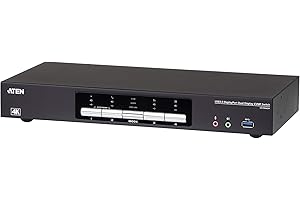 Aten CS1944DP 4-Port USB 3.0 KVM-Switch, 4K DP Schwarz
