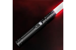 Lischwert Spada Laser, 12 modalità Effetto sonoro RGB 15 Colori modificabili, Spada Laser FX Giocattolo con sciabola Leggera Portatile Ricaricabile Lunga 80 cm