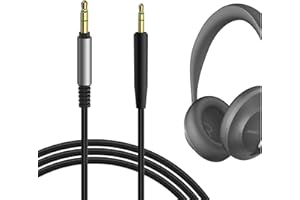 Geekria QuickFit nylonowy pleciony kabel audio kompatybilny ze słuchawkami Bose QC 45, QC 35 Series II, QC 35, QC 25, NC700, Headphones-700, zamiennym kablem stereo 2,5 mm (1,2 m)