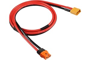 GELRHONR XT60i Extension Cable 1M, XT60 Male to XT60i Female Connector Cable 12AWG Silicon Wire, for Ebike,Drone Car Lipo Battery Charger,Solar Generator Portable Power Station