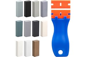 NAKUTITA 11 pezzi Set di riparazione di cera, riparazione di mobili, laminato/parquet/piastrelle/vinile, riparazione di mobili, cera di quercia, riparazione di cera, per graffi, danni, foro