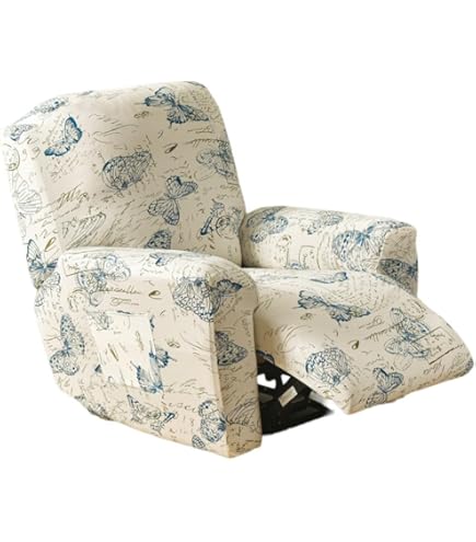 Copripoltrona Reclinabile 4 Pezzi - Fodera Elastica Con Tasche Per Poltrone - Foto 12