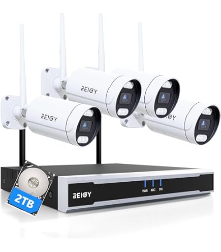 ZOSI C289 4MP 2.5K Kit Camera de Surveillance WiFi Sans Fil Extérieure