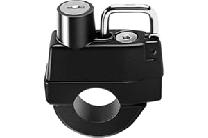 EAYOLY Candado Universal para Moto | Cerradura Seguridad para Cascos a Prueba manipulaciones - Candado Seguridad antirrobo con 2 Llaves para manillares 22-28 mm/0,9-1,1 in