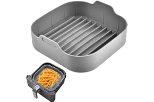 AUMUA Accessoire Moule Air Fryer, Plat Silicone Réutilisable pour Friteuse sans Huile de 5,5 L à 7 L, Airfryer Liners Accessoires, Substitut de Papier Sulfurisé pour COSORI/Philips/Cecotec/ARINTUL/etc