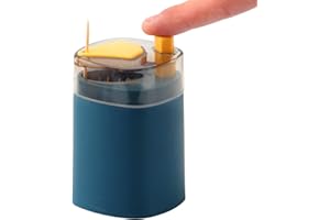 GRNERIC Pop-Up Toothpick Holder, Automatic Toothpick Dispenser, Toothpick Storage Box - Blue