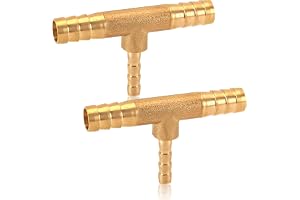 2 stycken 8 x 6 x 8 mm T-stycke slangreducerare pigganslutning