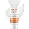 Face Sunscreen Spf 100 - Sunscreen SPF 100 - Ultra Light UV Protetion Sun Cream - SPF100 Body Sunscreen Lotion - Waterproof Sun Cream for Face & Body - Non Greasy & Non Sticky