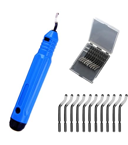 Set Sbavatore Manuale Con 10 Lamette E 5 Lime Diamantate Per Metallo, Plastica E Stampanti 3D