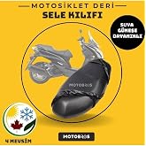 Motobros Vespa Gt 200 ile uyumlu Motosiklet Deri Sele Kılıfı &Ouml;rt&uuml;s&uuml; Brandası-123144