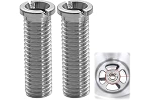 YUEJIESELECTED 2 Pièces Vis Creuses Pour Éviers,Vis Creuse M12 x 35 mm en Acier Inoxydable,Vis Accessoires de Bouchon de Crépine de Panier D'Évier Pour Cuisine,Convient Pour Éviers de Cuisine et de bar,Évier à Tamis