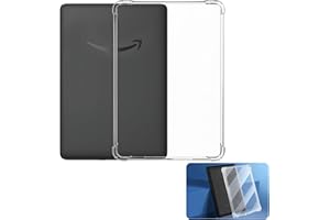 POSYLANE Clear Case for 6.8" Kindle Paperwhite 11th Generation 2021, Ultra Thin Anti-Fall Cover with Cushioning Airbags, Flexible Transparent TPU Protective Case for Kindle Paperwhite Signature Edition