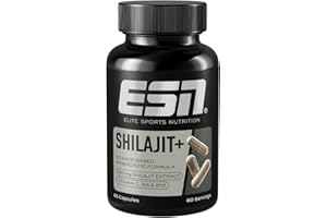 ‎ESN ESN Shilajit+, 60 vegane Kapseln, hochdosiert mit 2000 mg Shilajit aus Extrakt, mit Vitaminen und Piperin