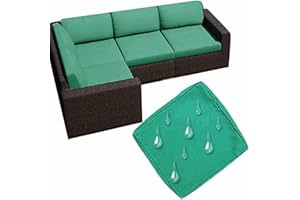 UWOBTN Replacement Outdoor Cushion Covers Waterproof, 50x50 60x60 Garden Sofa Seat Cushion Slipcover With Zipper, Removable Patio Cushion Covers For Indoor Outdoor Rattan Furnitur(Color24,55x45x10cm)