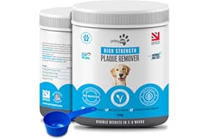 Pritty Pets Dog Plaque Remover 250g Plaque Off Dogs & Cats 100% Natural Plaque & Tartar Treatment - Simply Add to Food, No Need for Dog Toothbrush or Toothpaste - Eliminates Bad Breath (250g)