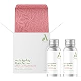 Amazon Aware, Siero viso anti-età refill con acido ialuronico, aloe vera biologica, 40ml, Confezione da 2