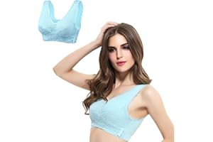 WIWIDANG Comfy Corset Bra Front Cross Side Buckle Lace Bras, Kendally Bra, Tlopa Tourmaline Bra