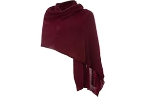 Embouro 100% Cashmere Pashmina Scialle per le donne, sciarpa a maglia in puro Cashmere Sciarpa per l'inverno
