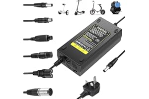 SGZIOO 54.6V 48V 2A Electric Scooter Charger, Universal Hoverboard Charger with 6 Connections Led Indicator, E scooter charger, Electric Bike CHarger for Mobility scooter, Self-Balancing