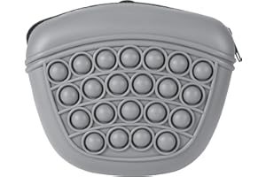 Radsocken Silicone Dog Treat Pouch, Portable Dog Training Pouch with Clip, Dog Treat Bags Dog Food Snack Container for Walking Training(Grey)