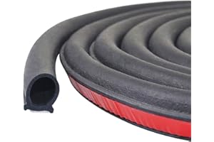 Storystore Autotür Türdichtung Gummidichtung Universal 12M Gummiprofil Türdichtung Autotür Kantenschutz D-förmig Autotür Dichtungsstreifen Schwarz