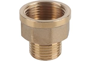FTVOGUE Reductor de Tubería de Conexión rápida, Adaptador Reductor de Buje Hexagonal, Accesorio de Tubería de Agua de Latón,Rosca Hembra 3/4 BSPT a Rosca Macho BSPT 1/2