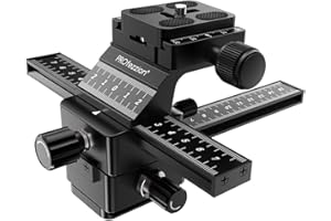 ‎PROFEZZION PROfezzion Premium podwójna oś 4-drożna szyna makro Focusing Rail Slider z płytką do szybkiej wymiany Arca Swiss